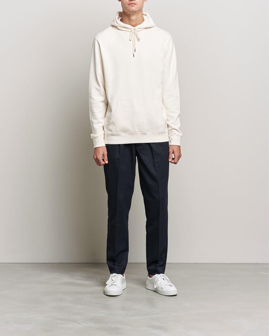 Men | Sweaters & Knitwear | Sunspel | Loopback Hoodie Archive White