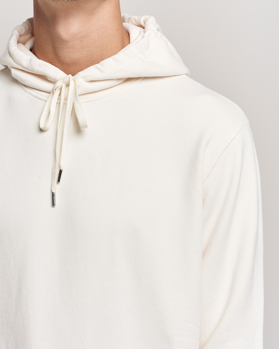 Men | Sweaters & Knitwear | Sunspel | Loopback Hoodie Archive White