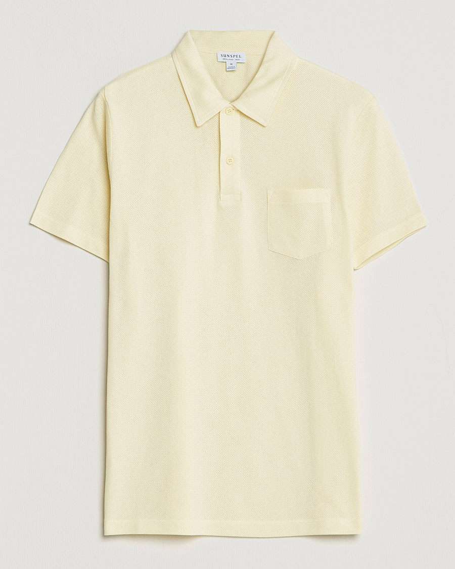 Men |  | Sunspel | Riviera Polo Shirt Lemon
