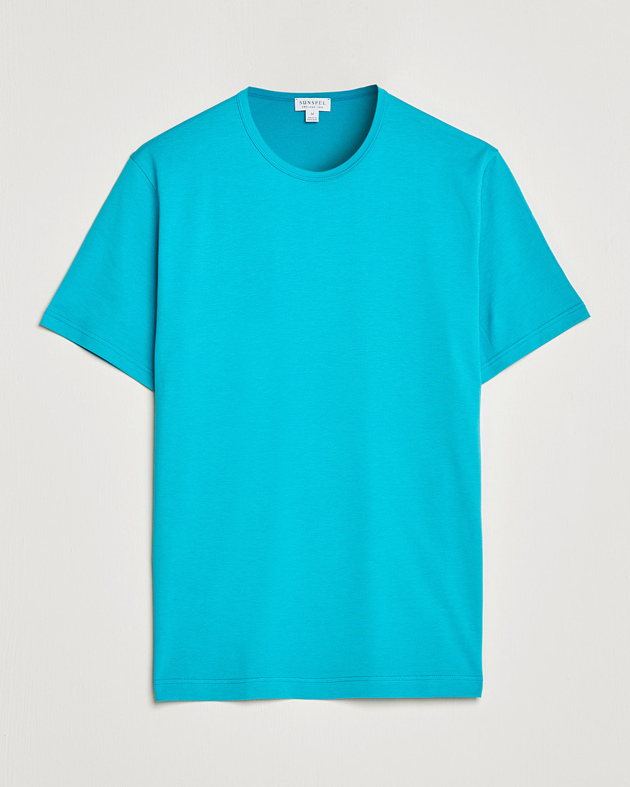Men | T-Shirts | Sunspel | Crew Neck Cotton Tee Reef