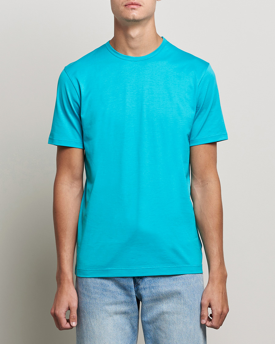 Men | T-Shirts | Sunspel | Crew Neck Cotton Tee Reef