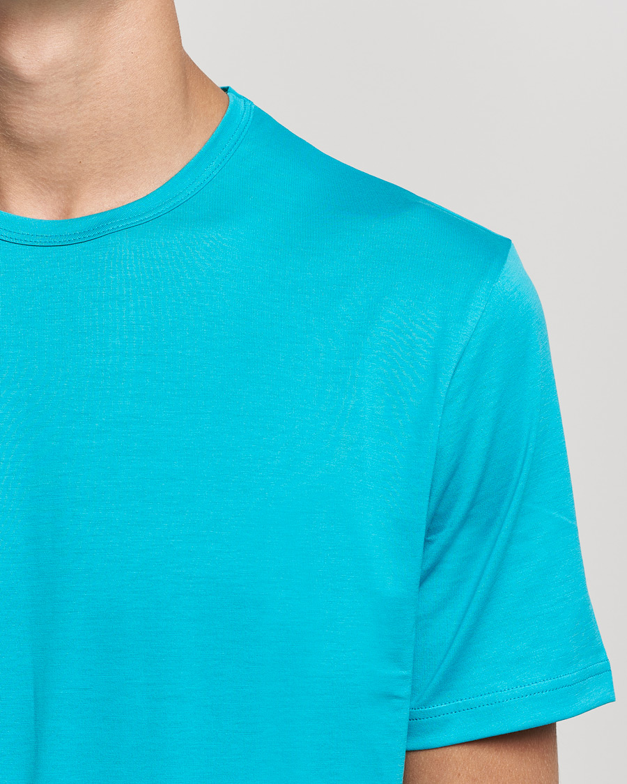 Men | T-Shirts | Sunspel | Crew Neck Cotton Tee Reef