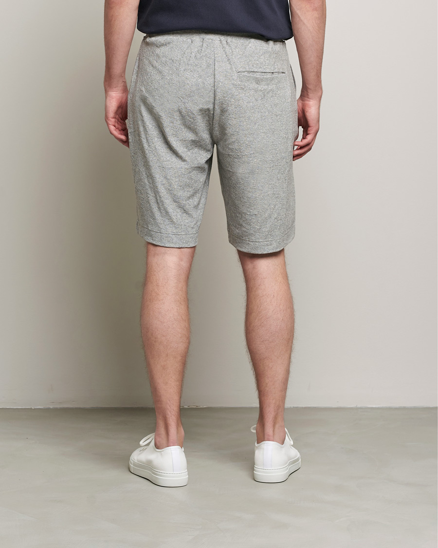 Men | Shorts | Sunspel | Towelling Shorts Grey Melange
