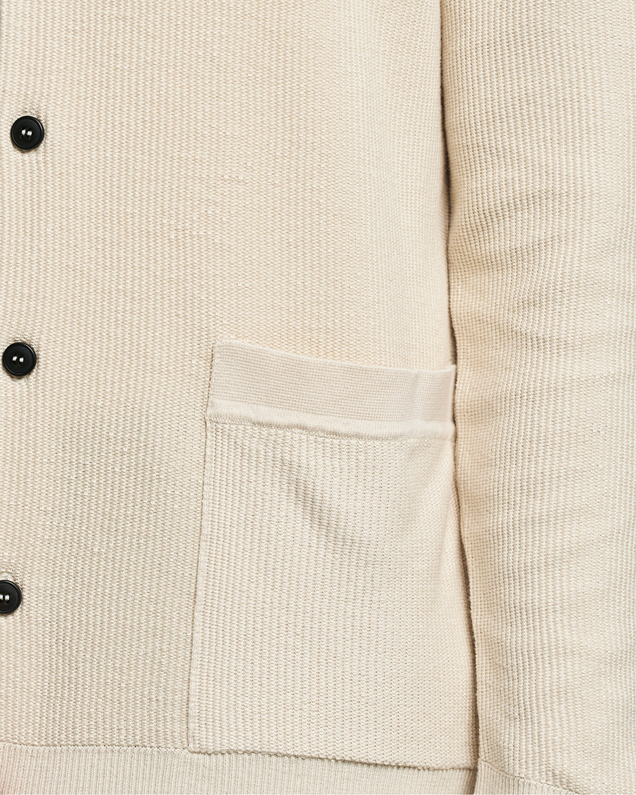 Men | Sweaters & Knitwear | Sunspel | Long Staple Cotton Knitted Jacket Ecru