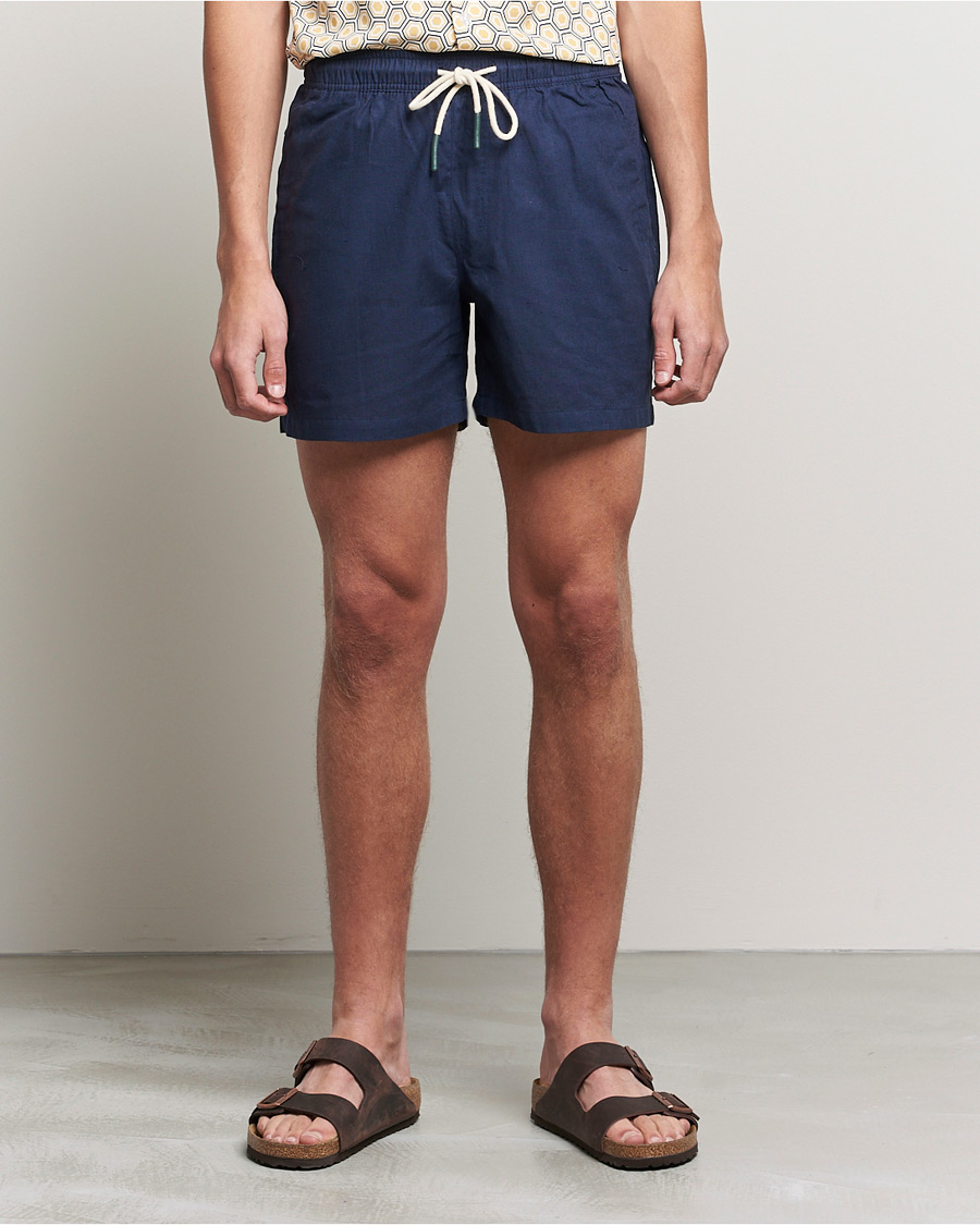 Men | Linen Shorts | OAS | Linen Shorts Navy