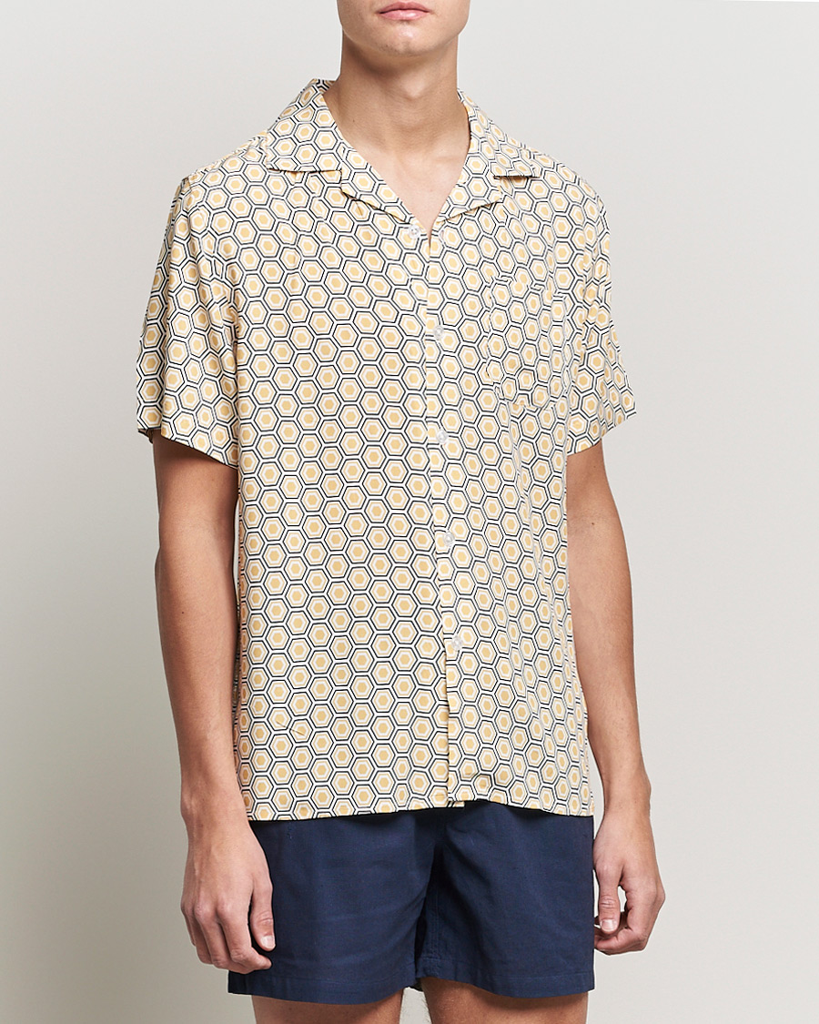 Men | Shirts | OAS | Viscose Resort Short Sleeve Shirt Geometric