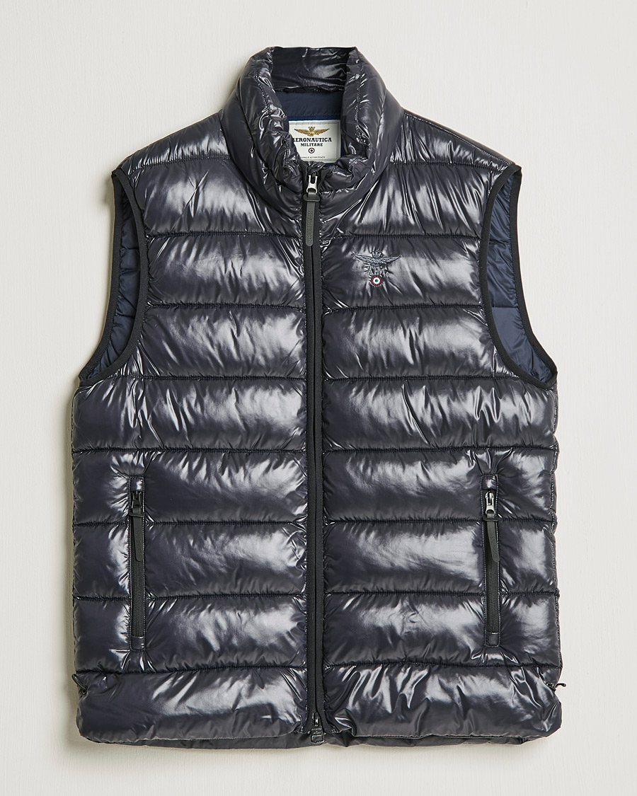 Men | Coats & Jackets | Aeronautica Militare | Padded Gilet Blu Scuro