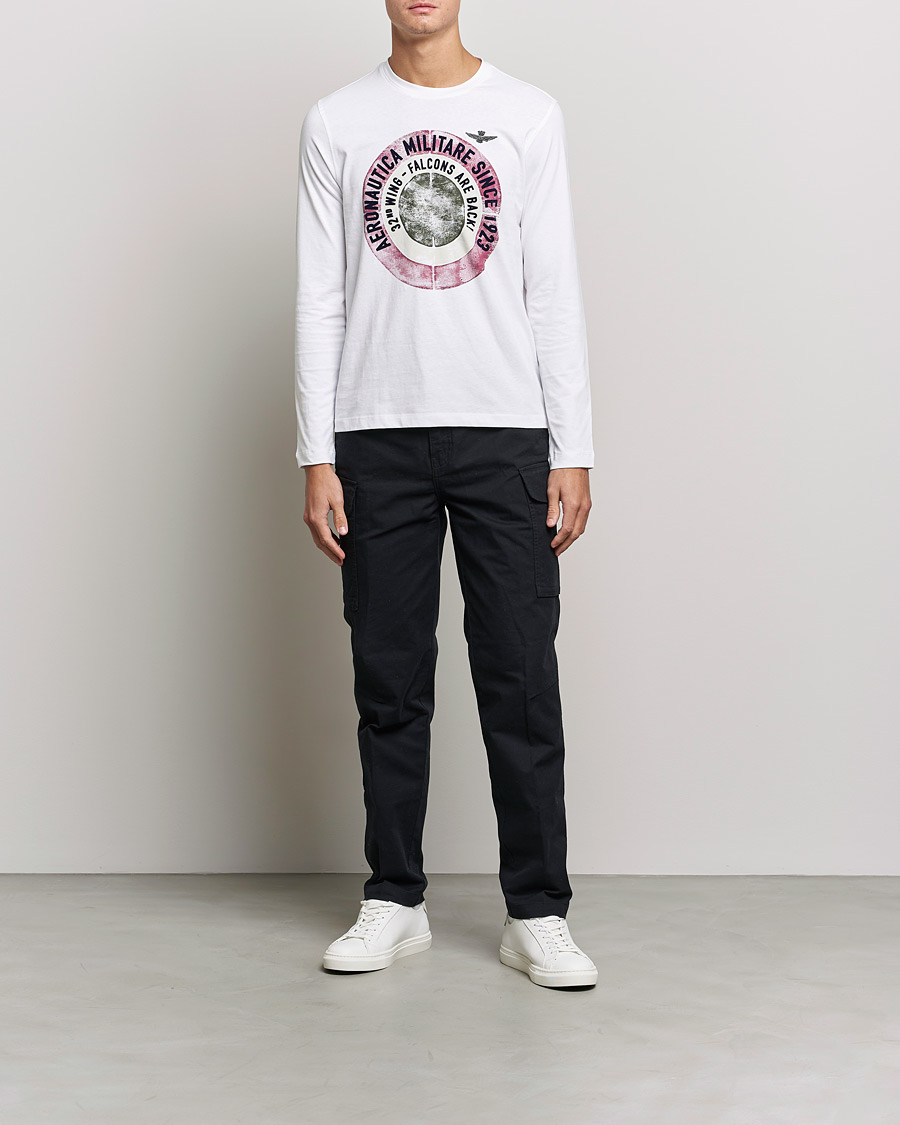 Men | T-Shirts | Aeronautica Militare | Long Sleeve Tee Off White