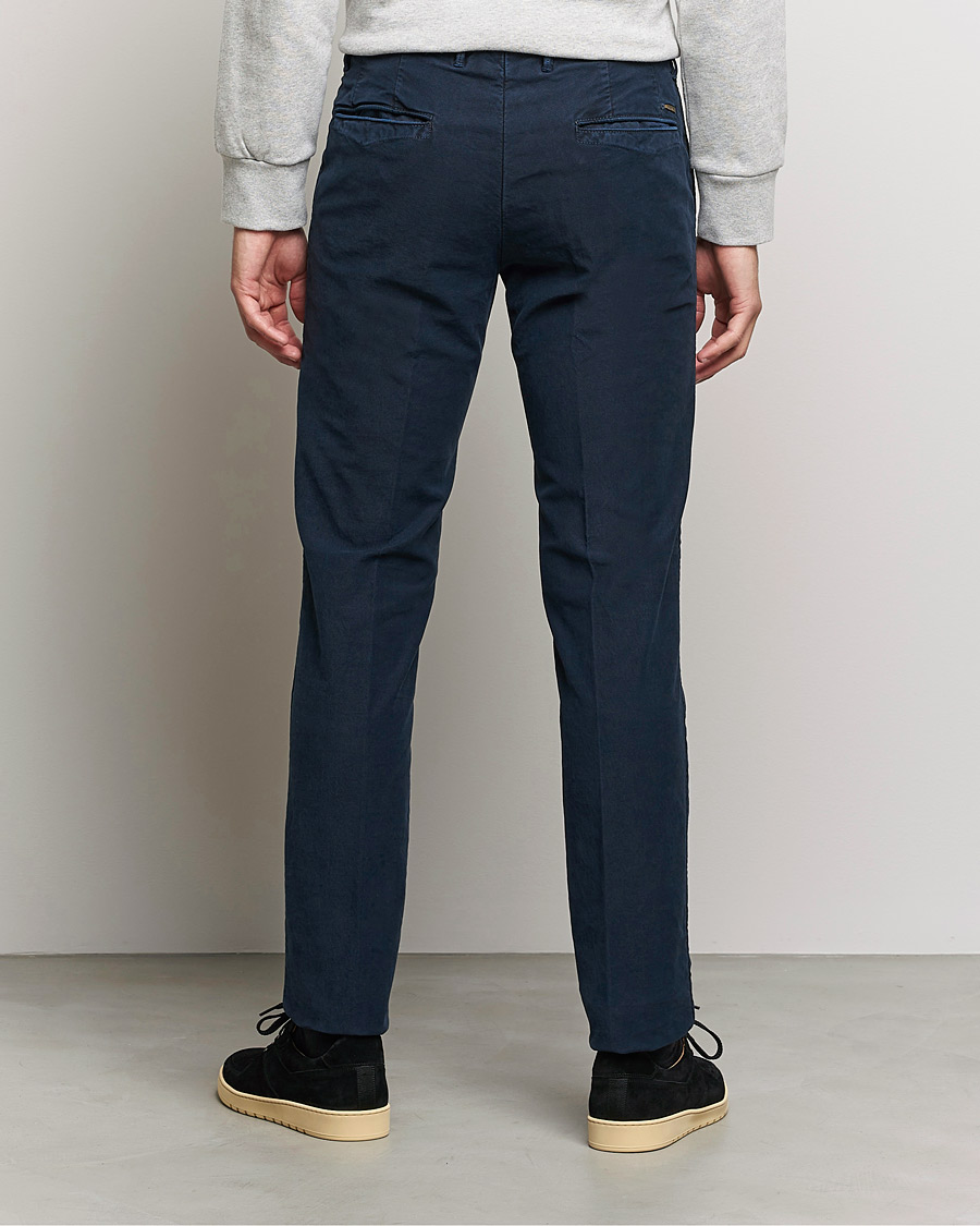 Men | Trousers | Incotex | Slim Fit Garment Dyed Slacks Navy