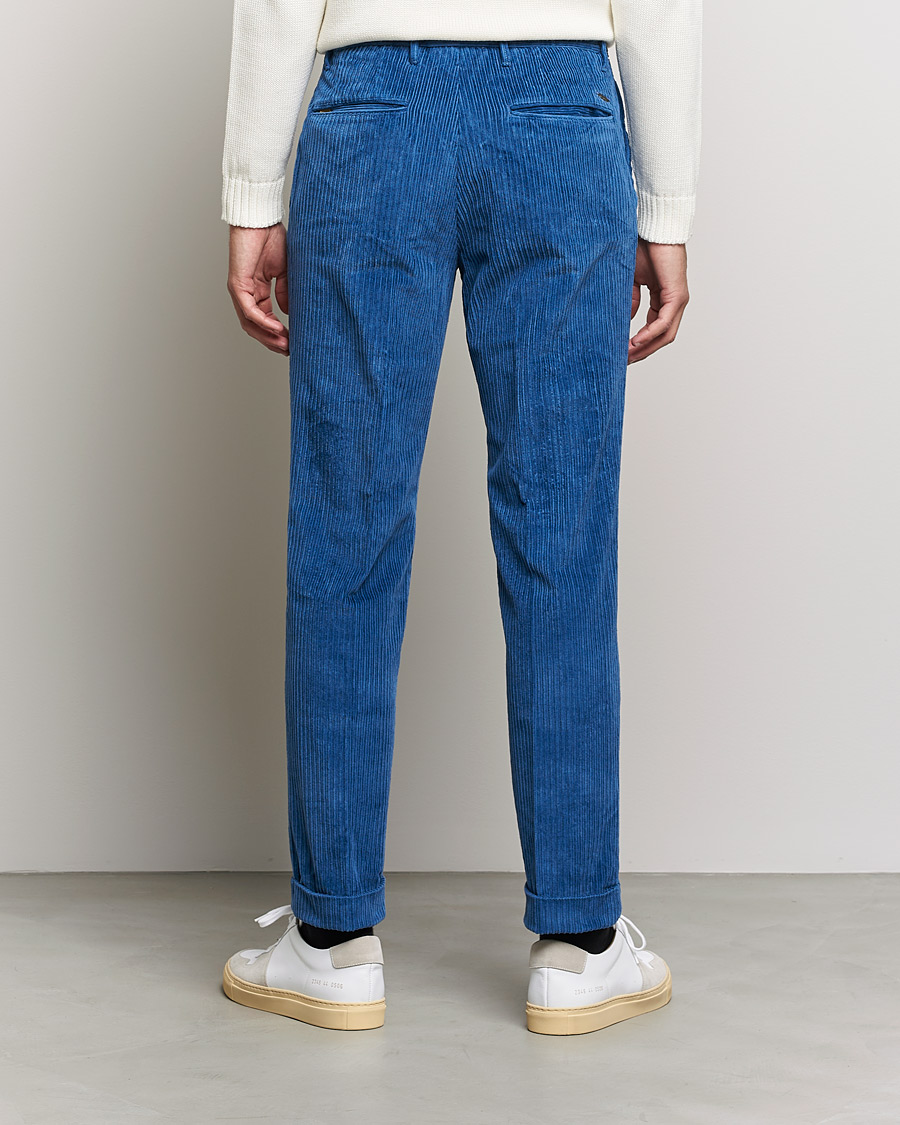 Men | Trousers | Incotex | Regular Fit Heavy Cord Slacks Royal Blue