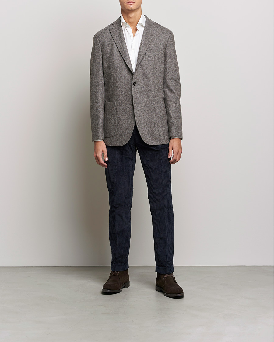 Men | Trousers | Incotex | Regular Fit Heavy Cord Slacks Navy