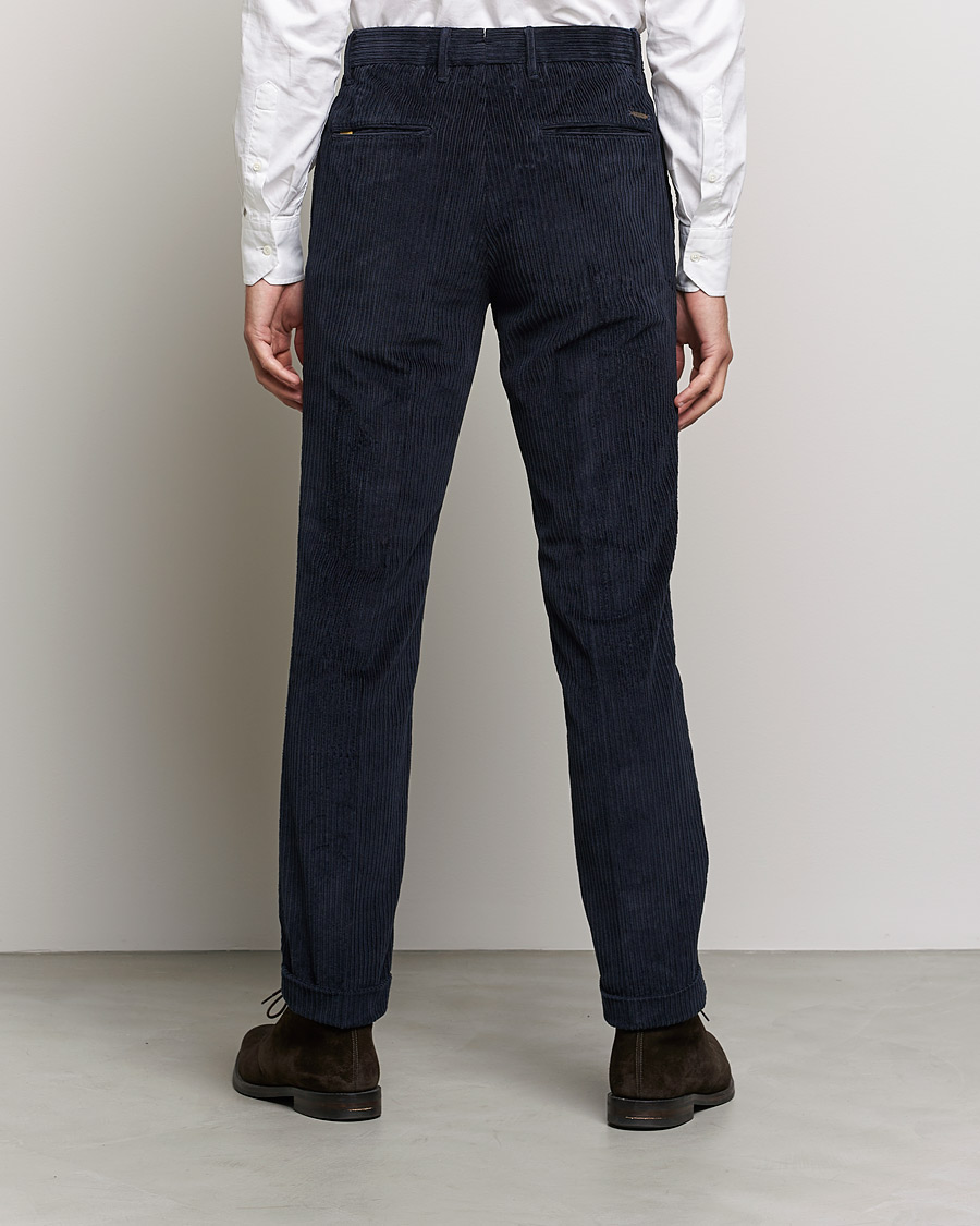 Men | Trousers | Incotex | Regular Fit Heavy Cord Slacks Navy