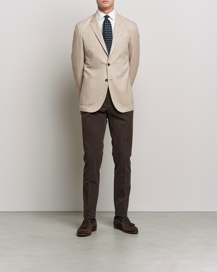 Men | Trousers | Incotex | Slim Fit Cotton Stretch Chinos Dark Brown