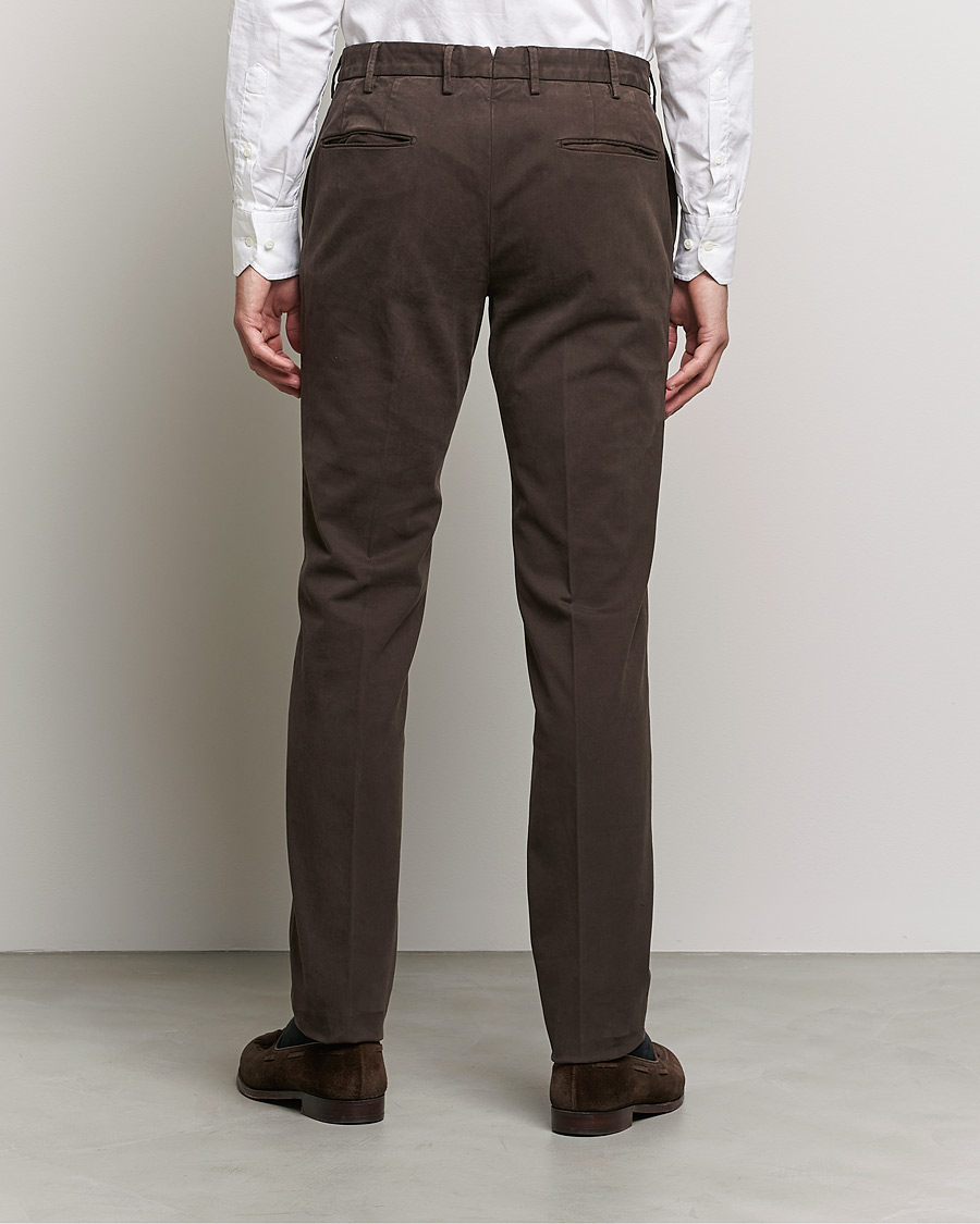 Men | Trousers | Incotex | Slim Fit Cotton Stretch Chinos Dark Brown