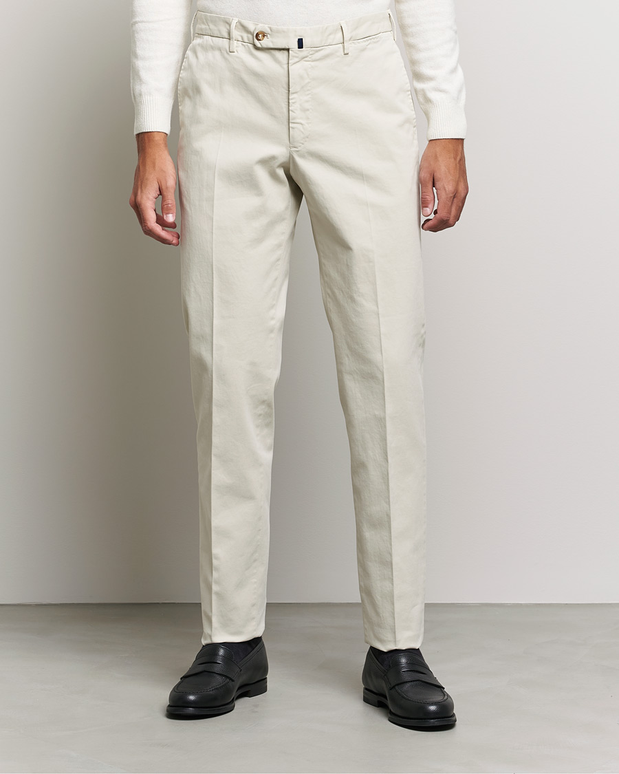 Men | Trousers | Incotex | Regular Fit Cotton Stretch Chinos Light Beige