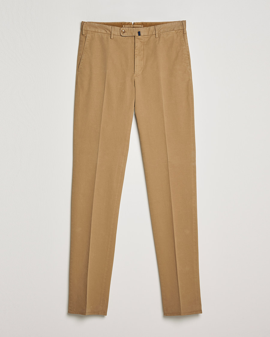 Men | Trousers | Incotex | Regular Fit Cotton Stretch Chinos Beige