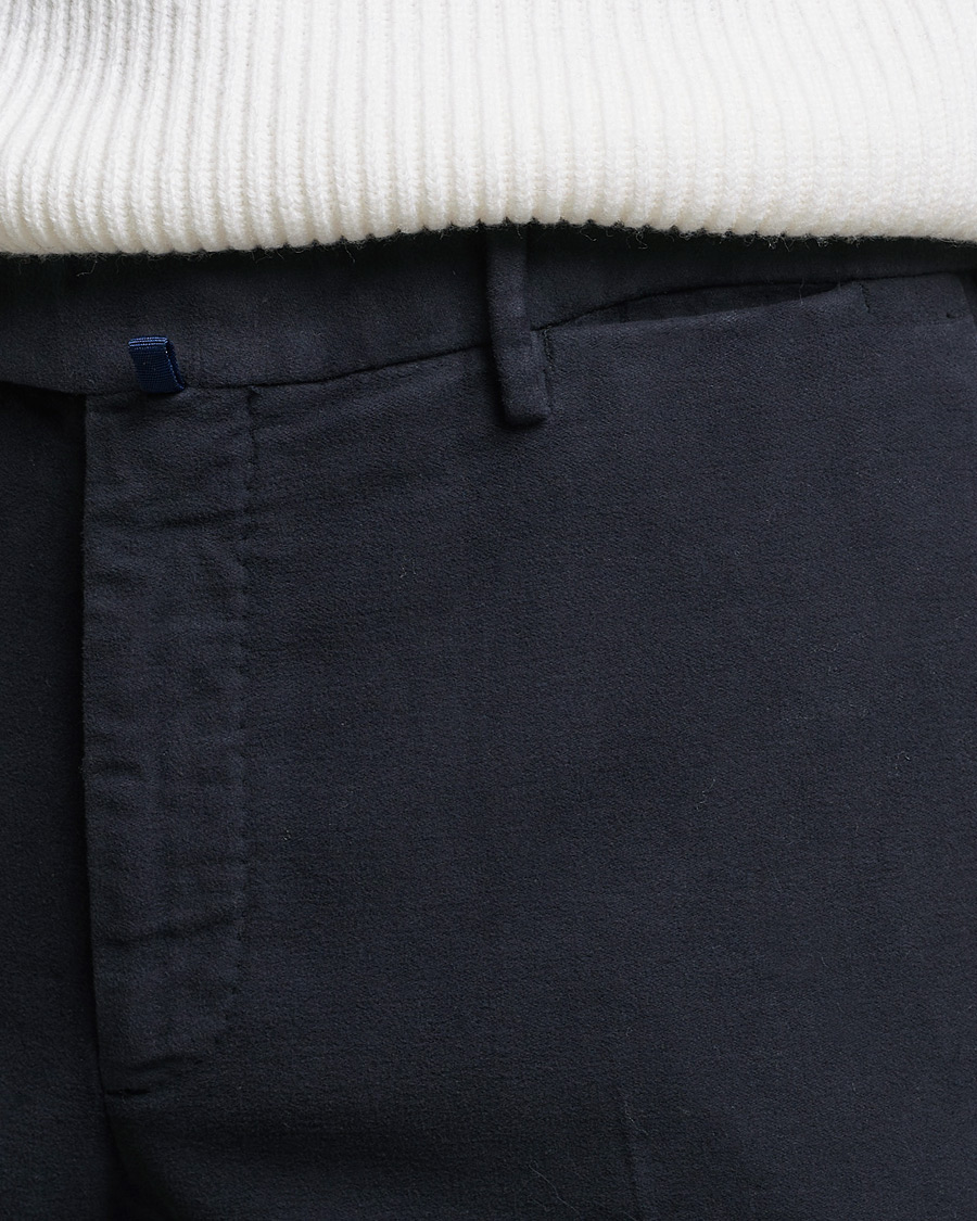 Men | Trousers | Incotex | Slim Fit Luxury Moleskine Trousers Navy