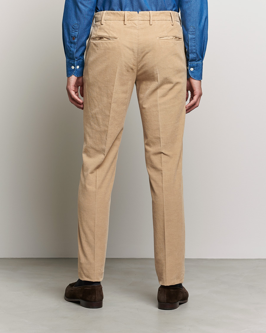 Men | Trousers | Incotex | Slim Fit Soft Corduroy Trousers Beige