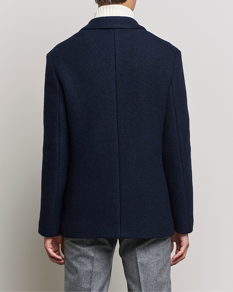 Men | Coats & Jackets | Slowear | Wool Peacoat Navy