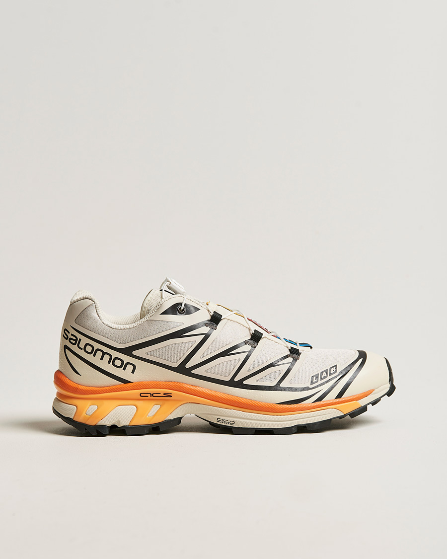 Men | Salomon XT-6 Running Sneakers Beige/Orange | Salomon | XT-6 Running Sneakers Beige/Orange