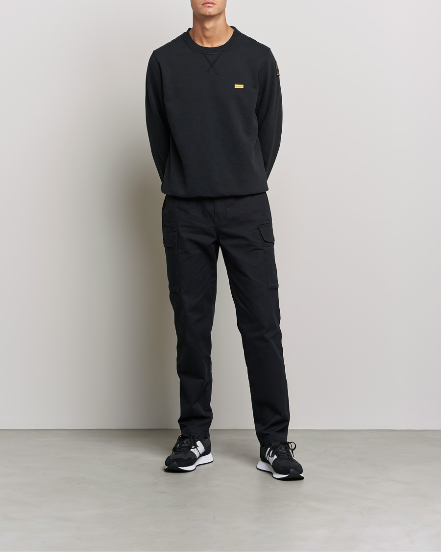 Men |  | Parajumpers | Basic Cotton Fleece Sweatshirt Black