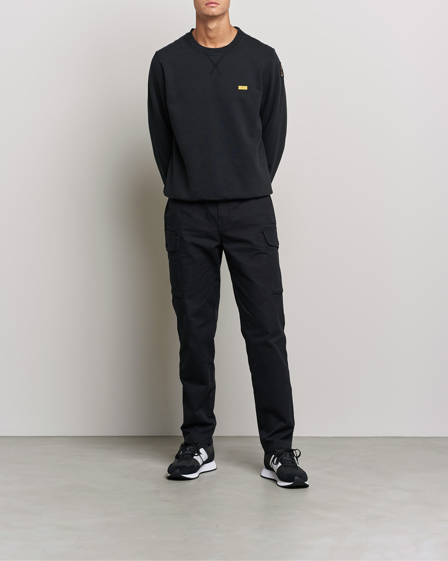 Men | Sweaters & Knitwear | Parajumpers | Basic Cotton Fleece Sweatshirt Black