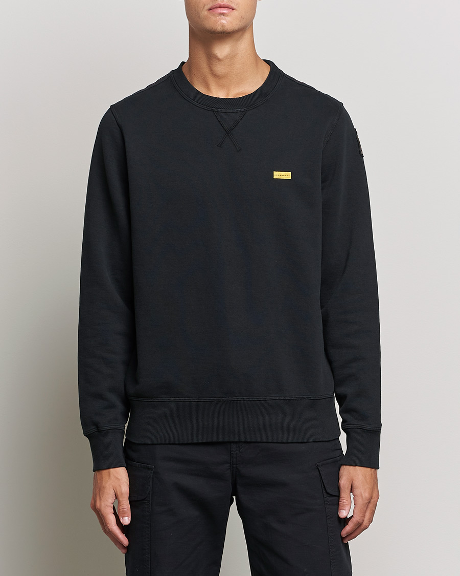 Men | Sweaters & Knitwear | Parajumpers | Basic Cotton Fleece Sweatshirt Black