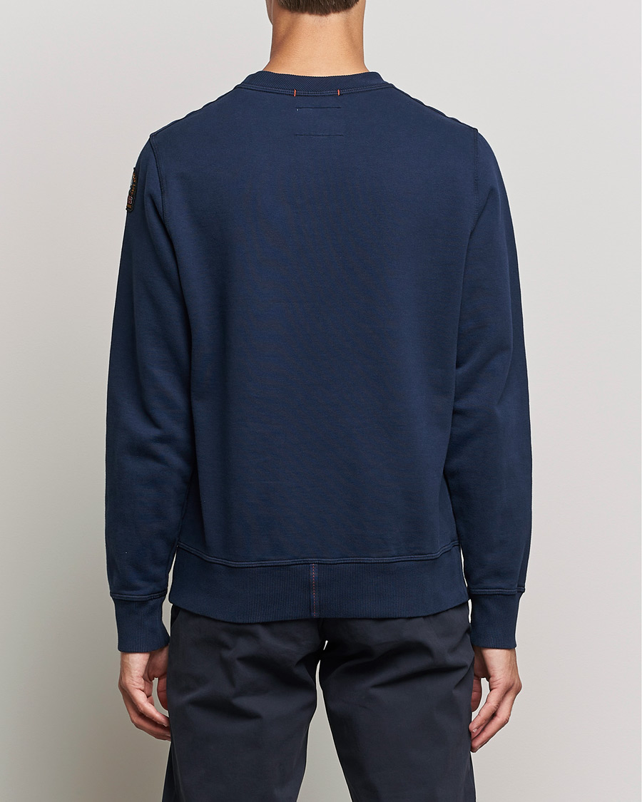 Men | Sweaters & Knitwear | Parajumpers | Basic Cotton Fleece Sweatshirt Navy