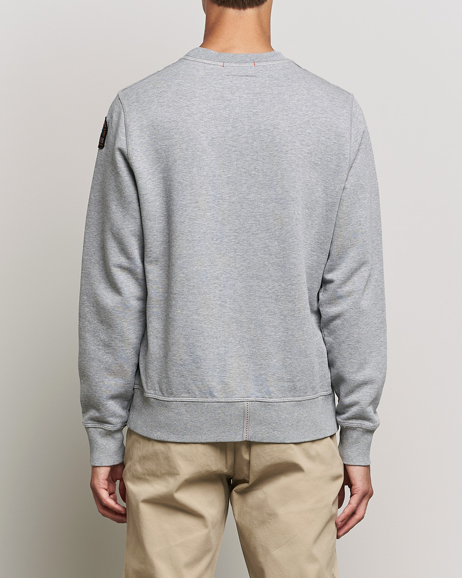 Men | Sweaters & Knitwear | Parajumpers | Basic Cotton Fleece Sweatshirt Silver Melange