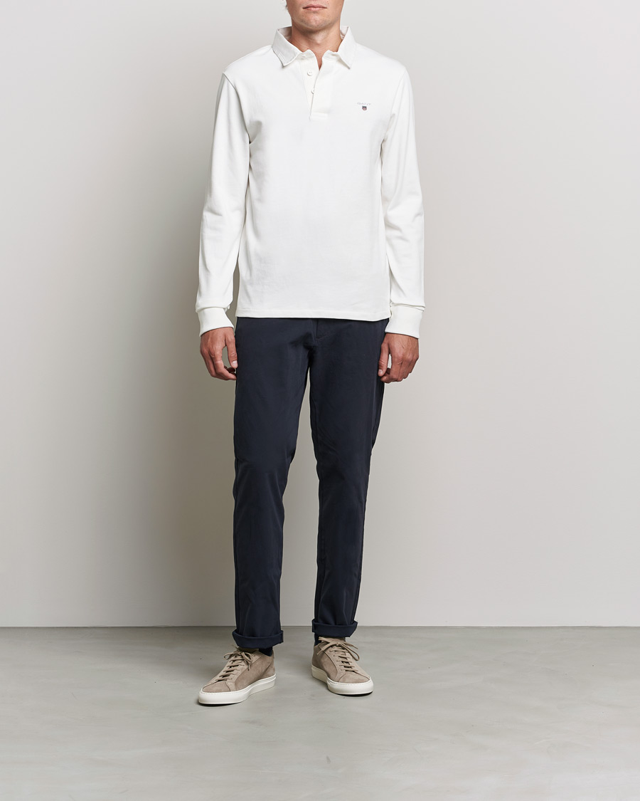 Men | Sweaters & Knitwear | GANT | Original Solid Heavy Rugger Eggshell