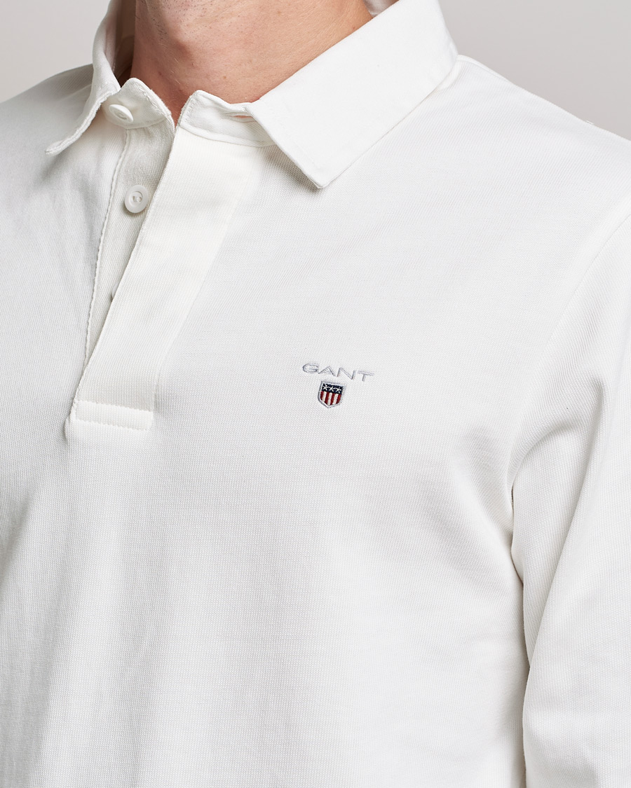 Men | Sweaters & Knitwear | GANT | Original Solid Heavy Rugger Eggshell