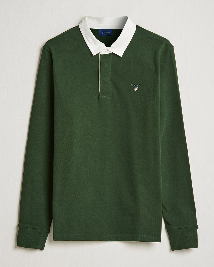 Men | Sweaters & Knitwear | GANT | Original Solid Heavy Rugger Storm Green