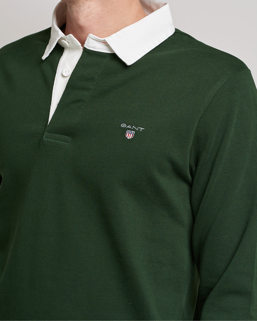 Men | Sweaters & Knitwear | GANT | Original Solid Heavy Rugger Storm Green