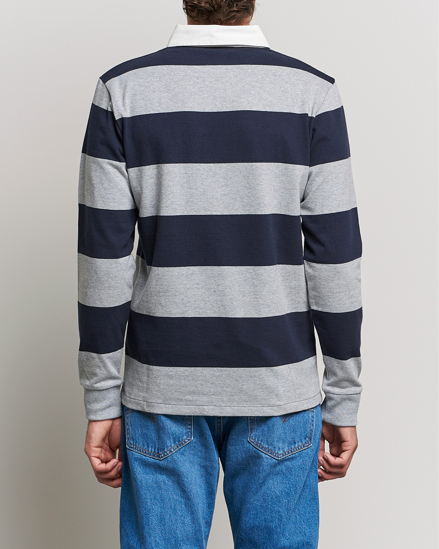 Men | Sweaters & Knitwear | GANT | Barstriped Heavy Rugger Grey Melange