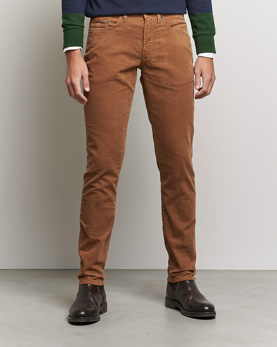 Men | Trousers | GANT | Hayes Cord Jeans Roasted Walnut