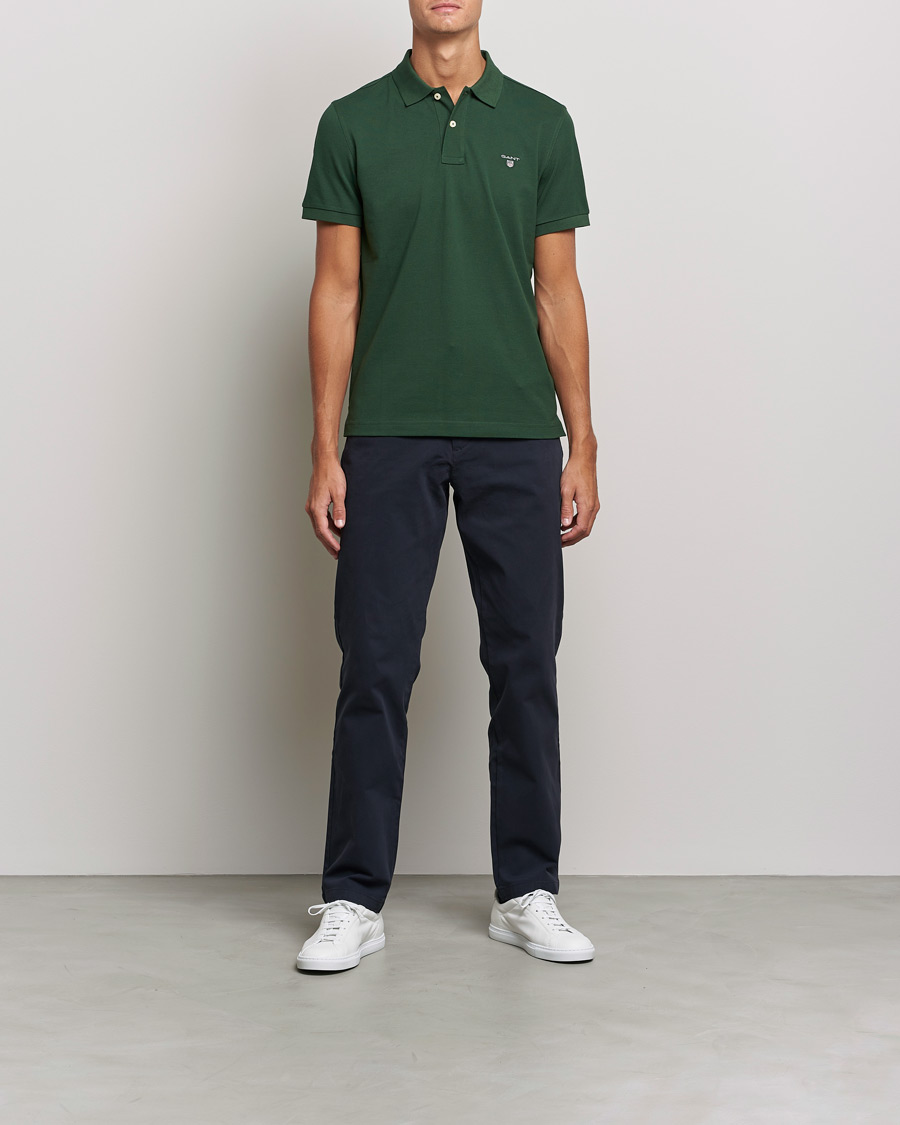 Men | Polo Shirts | GANT | The Original Polo Storm Green