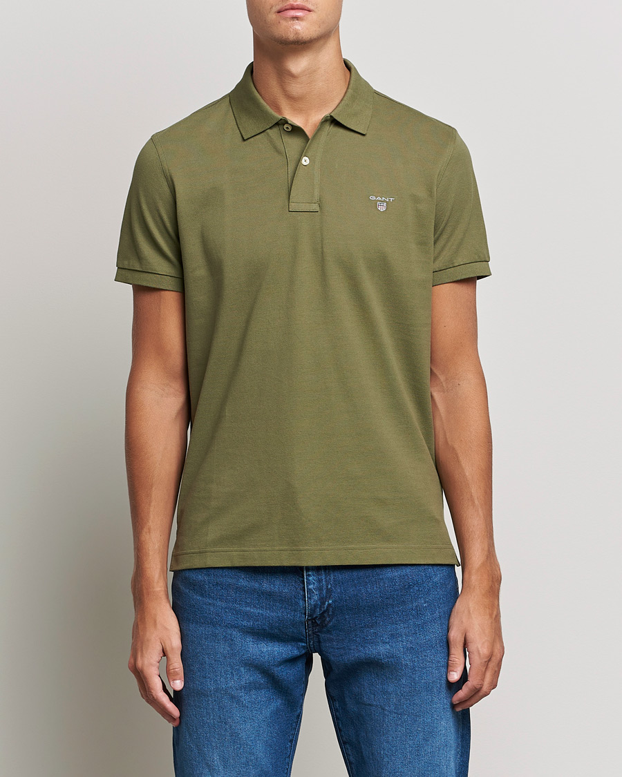 Men | Polo Shirts | GANT | The Original Polo Hunter Green