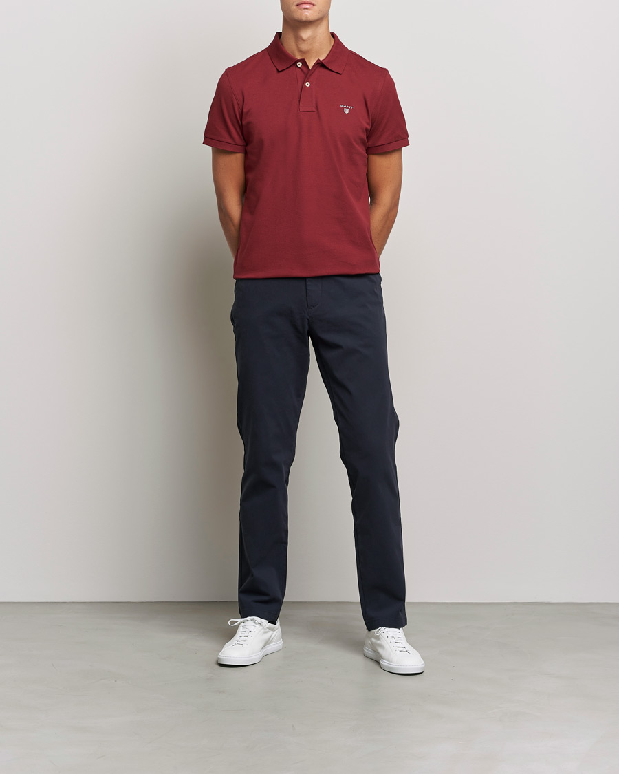 Men | Polo Shirts | GANT | The Original Polo Plumped Red