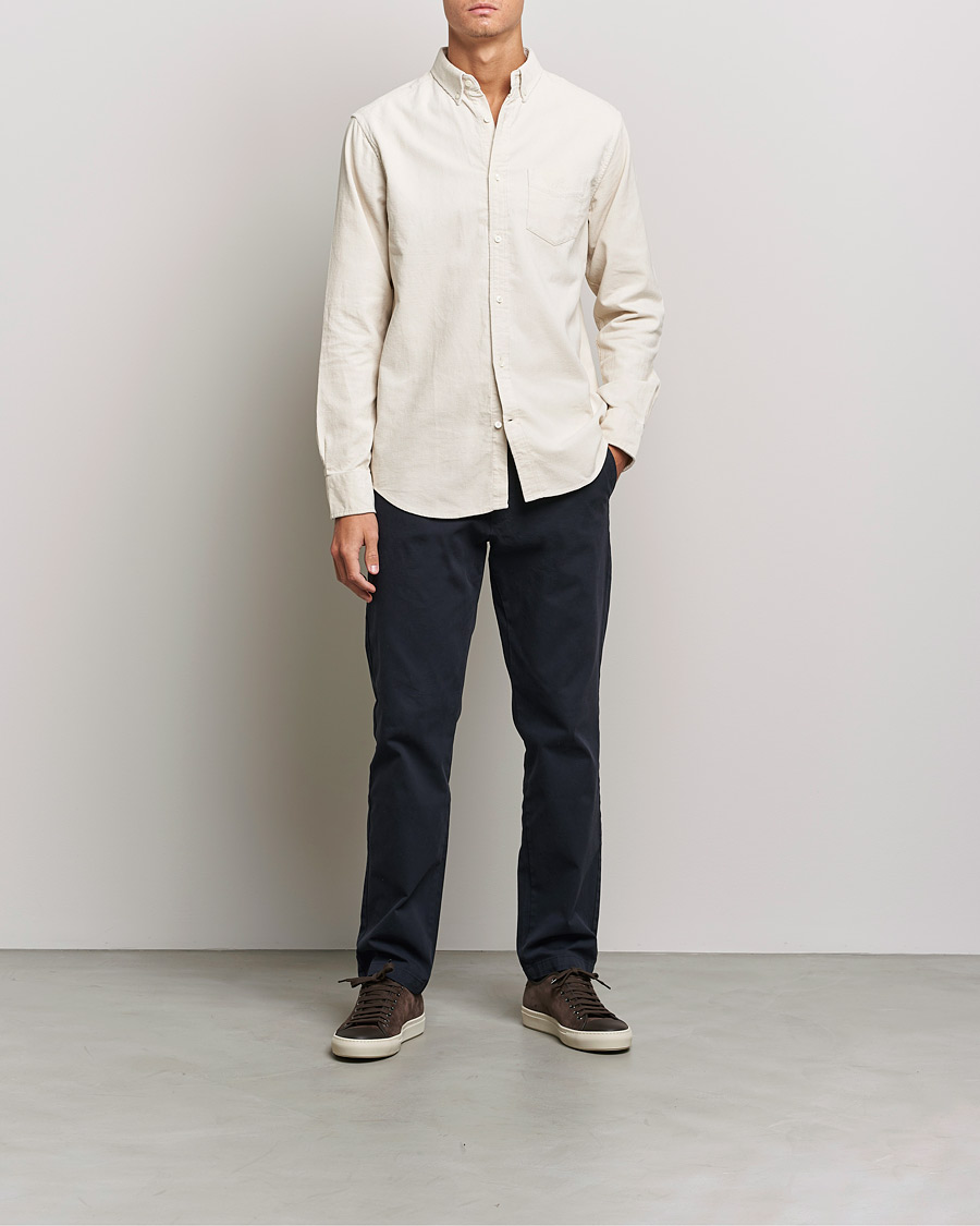 Men | Shirts | GANT | Regular Fit Corduroy Shirt Putty