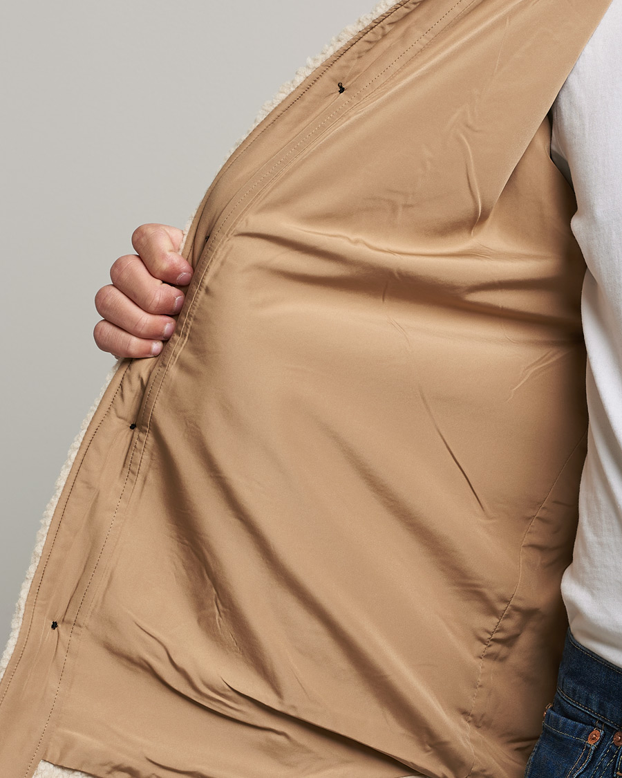 Men | Shirts | GANT | Sherpa Fleece Overshirt Putty