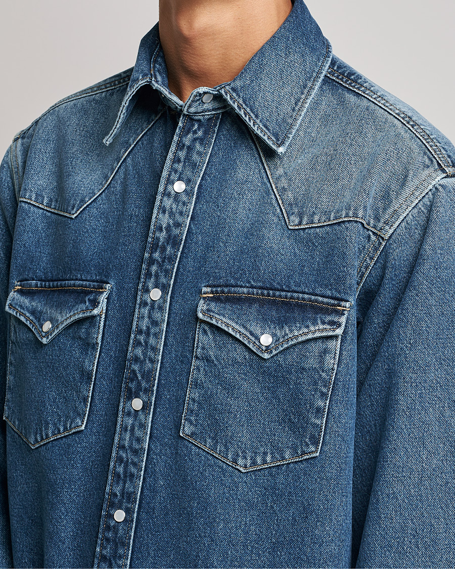 Men | Shirts | GANT | Western Denim Shirt Vintageg Blue