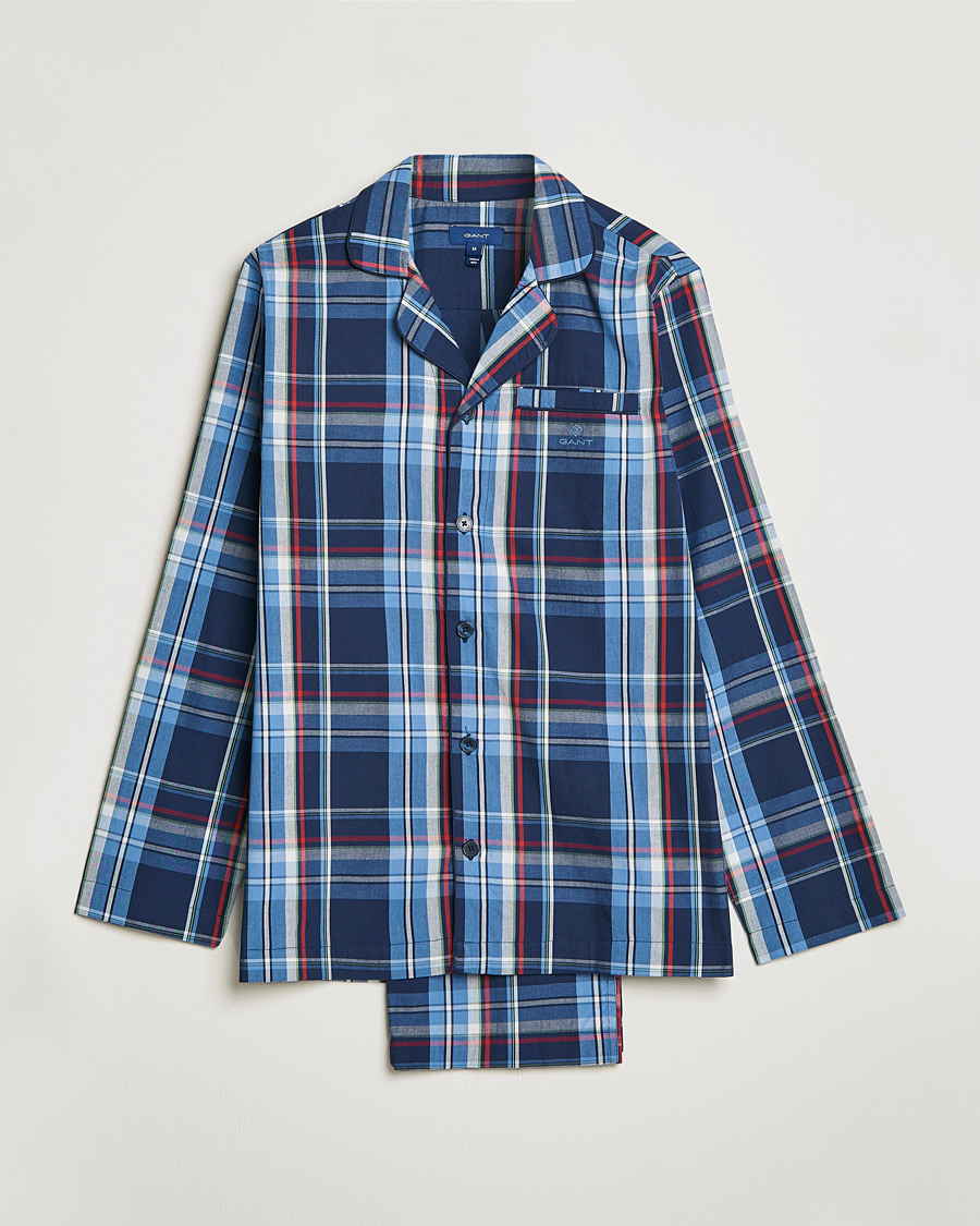 Men | Pyjamas & Robes | GANT | Checked Pyjamas Set Classic Blue