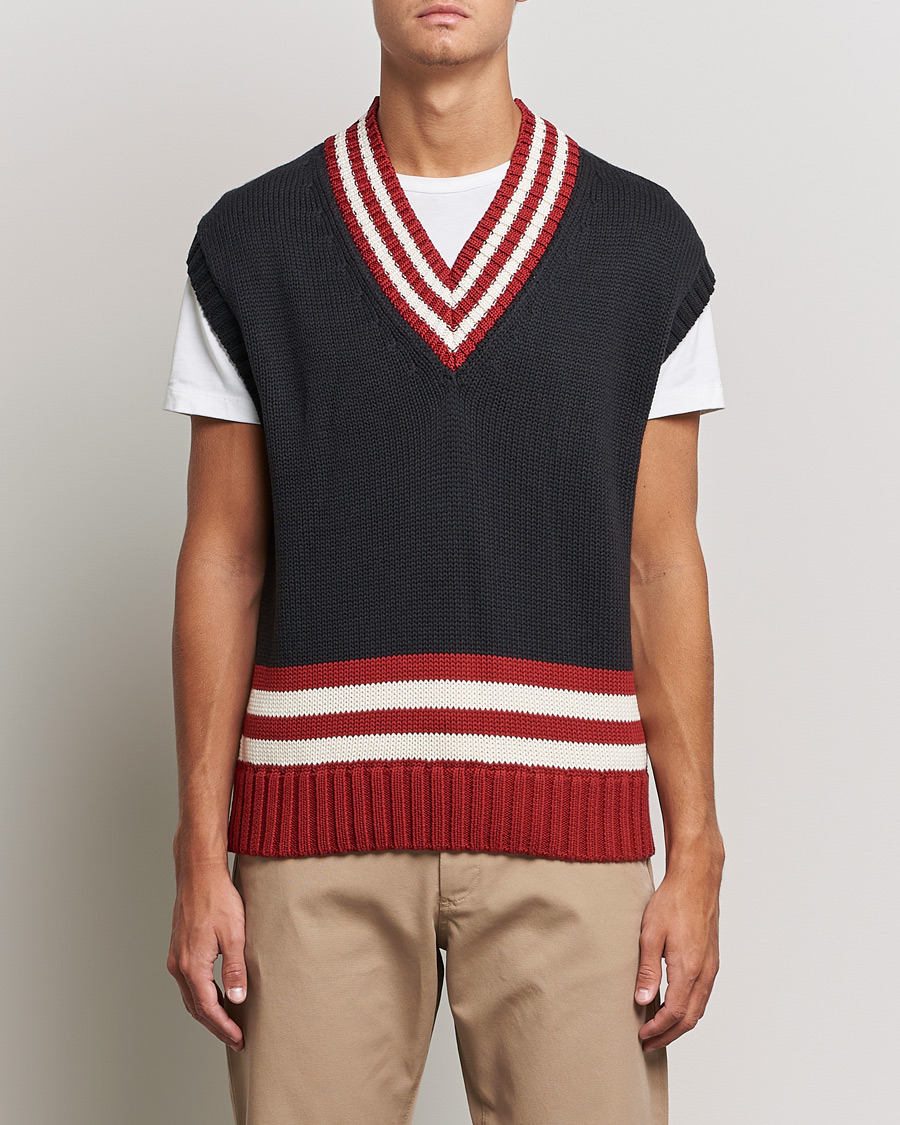 Men | Sweaters & Knitwear | GANT | Oversize Vest Autumn Sunset