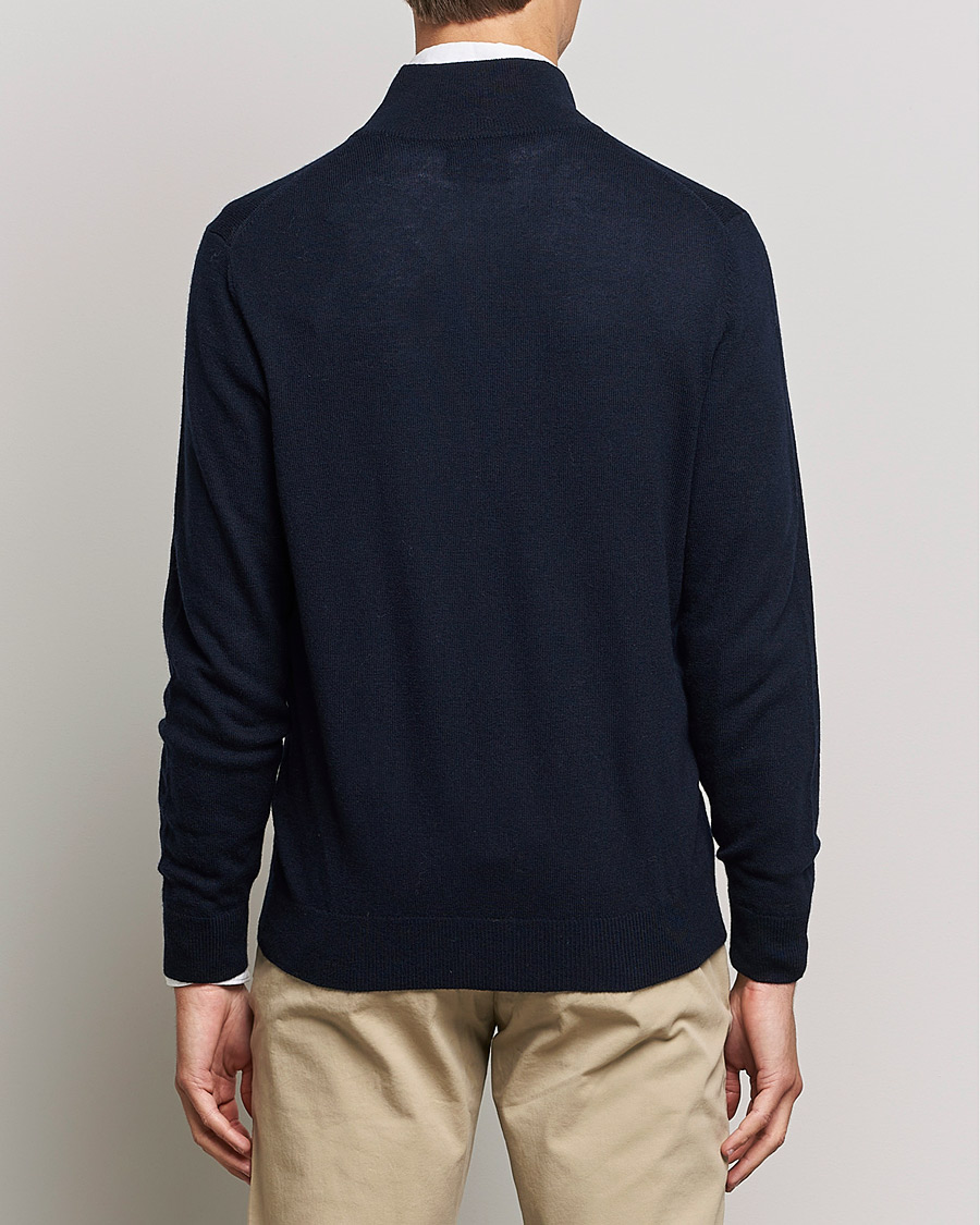 Men | Sweaters & Knitwear | GANT | Lambswool Full Zip Marine