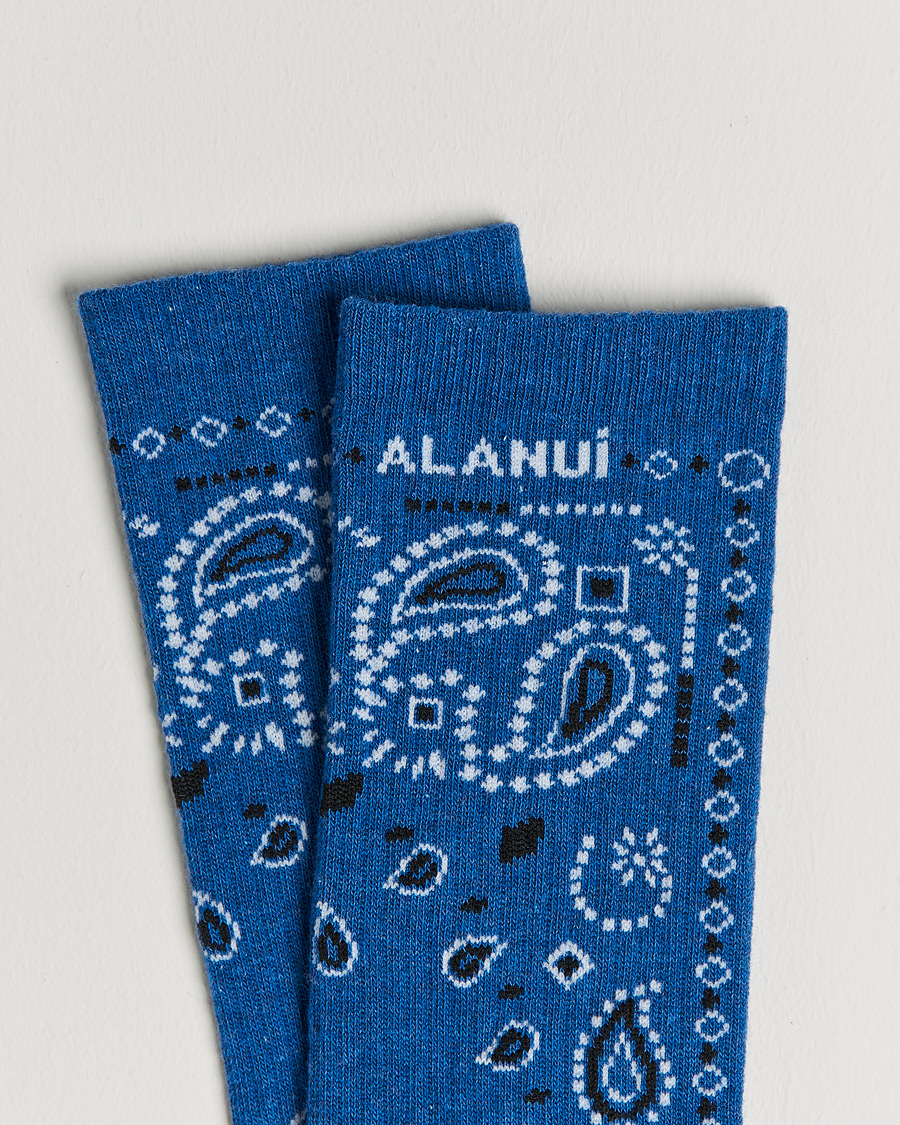 Men | Underwear & Socks | Alanui | Bandana Printed Socks Cobalt Blue