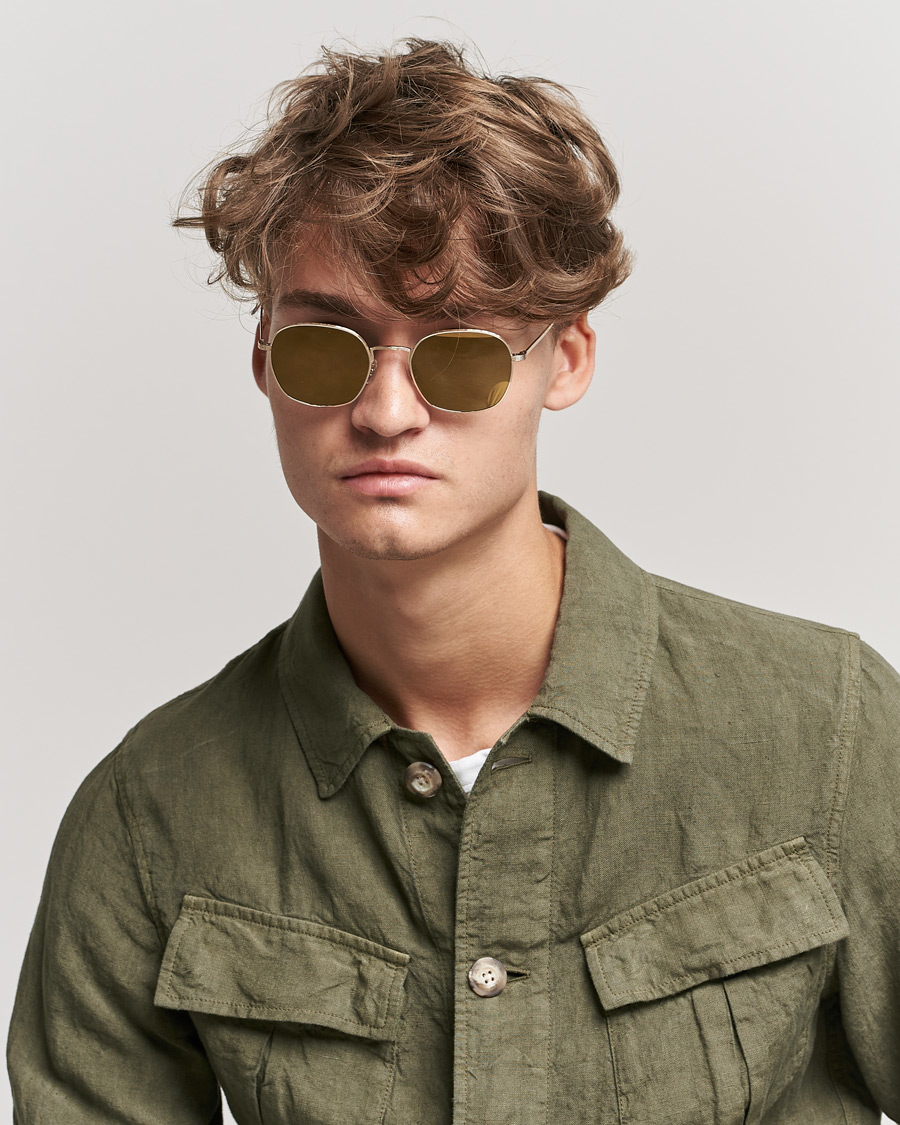 Men | Round Frame Sunglasses | Oliver Peoples | Ades Sunglasses Gold