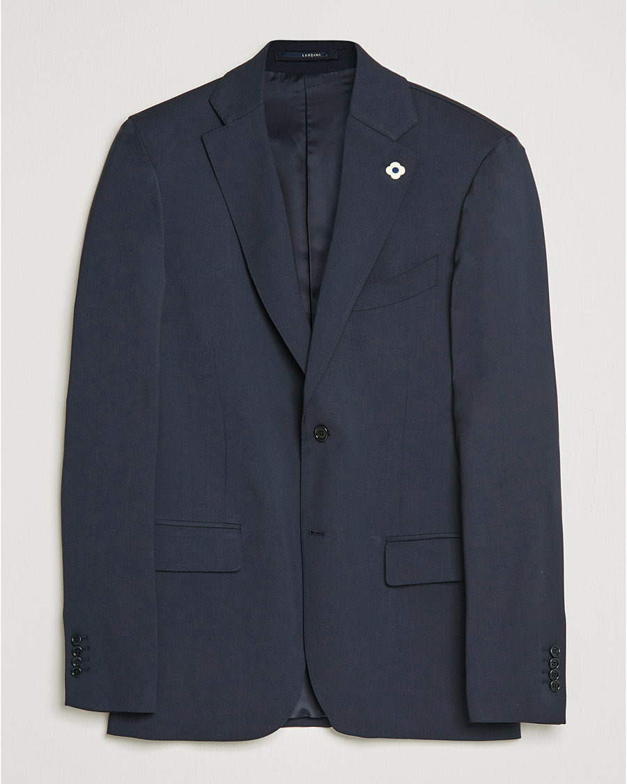 Men | Suit Jackets | Lardini | Two Button Wool Blazer  Navy
