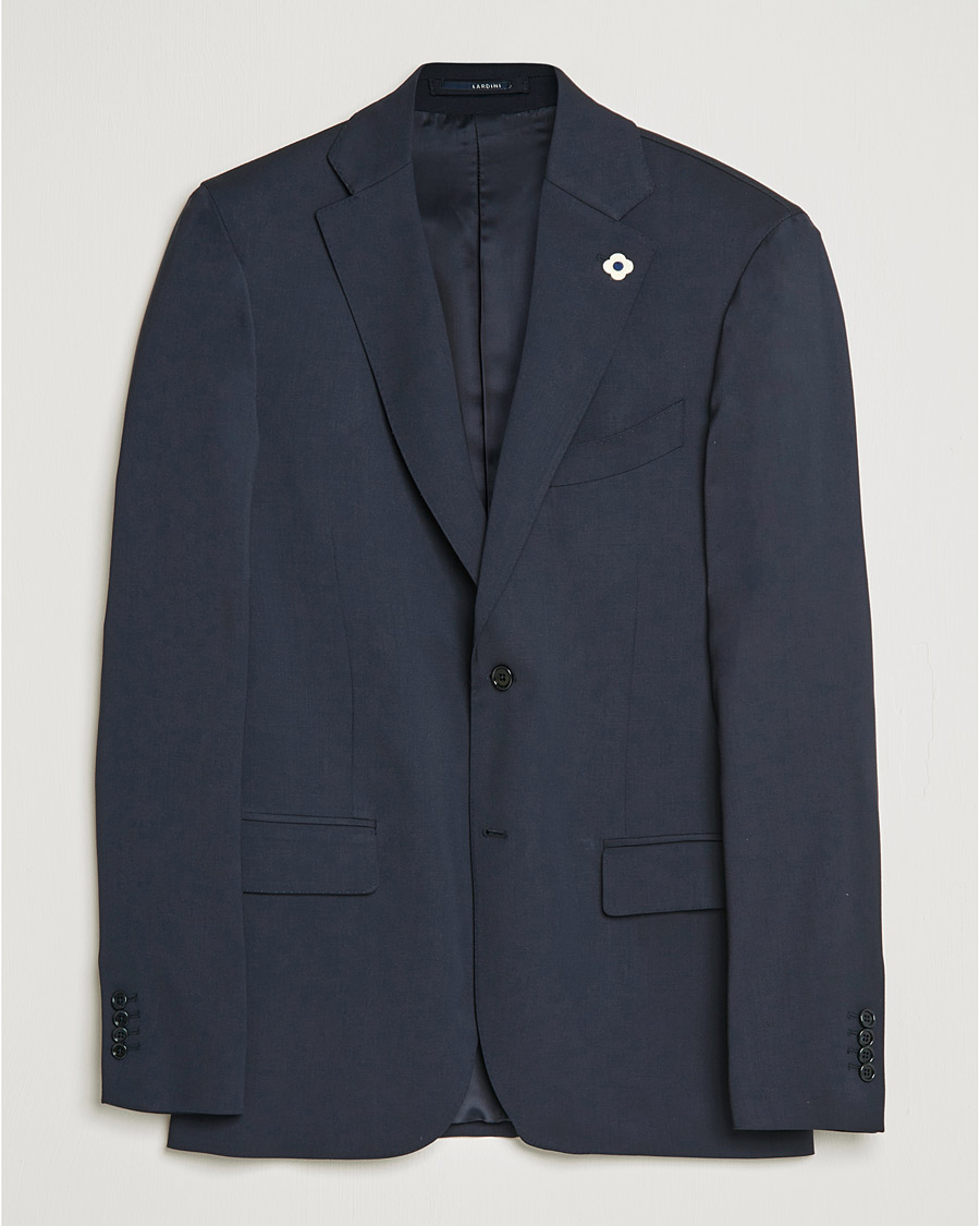 Men | Blazers | Lardini | Two Button Wool Blazer Navy
