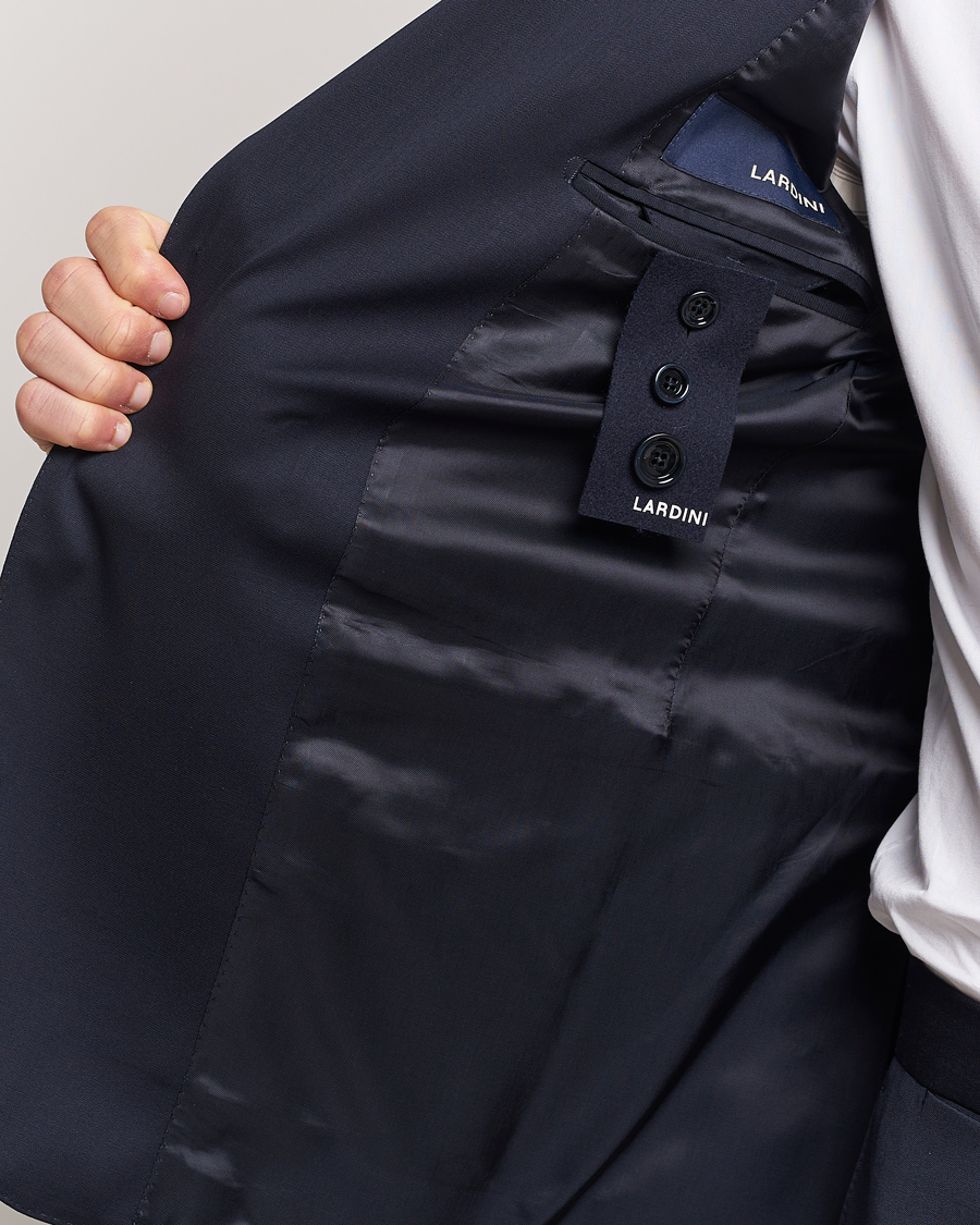 Men | Blazers | Lardini | Two Button Wool Blazer Navy