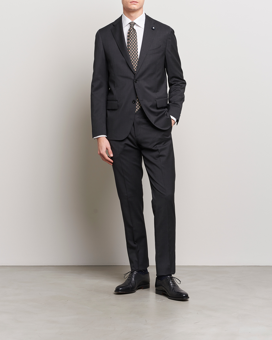Men | Suits | Lardini | Two Button Wool Blazer  Grey